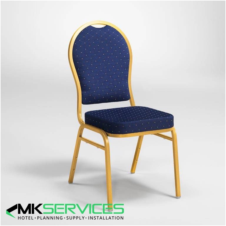 Conference Restaurants Chair Gold Blue