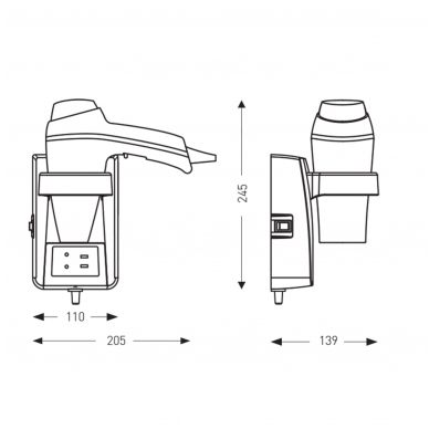 Hair dryer Clipper II Black JVD 3